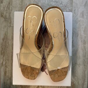 Jessica Simpson Seena wedge sandal in clear